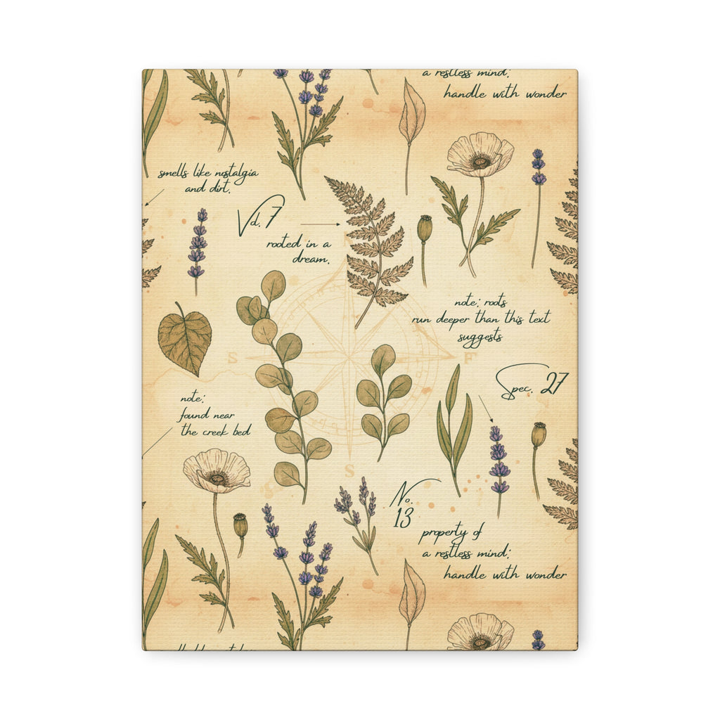 Field Guide Vintage Botanical Wall Art Canvas