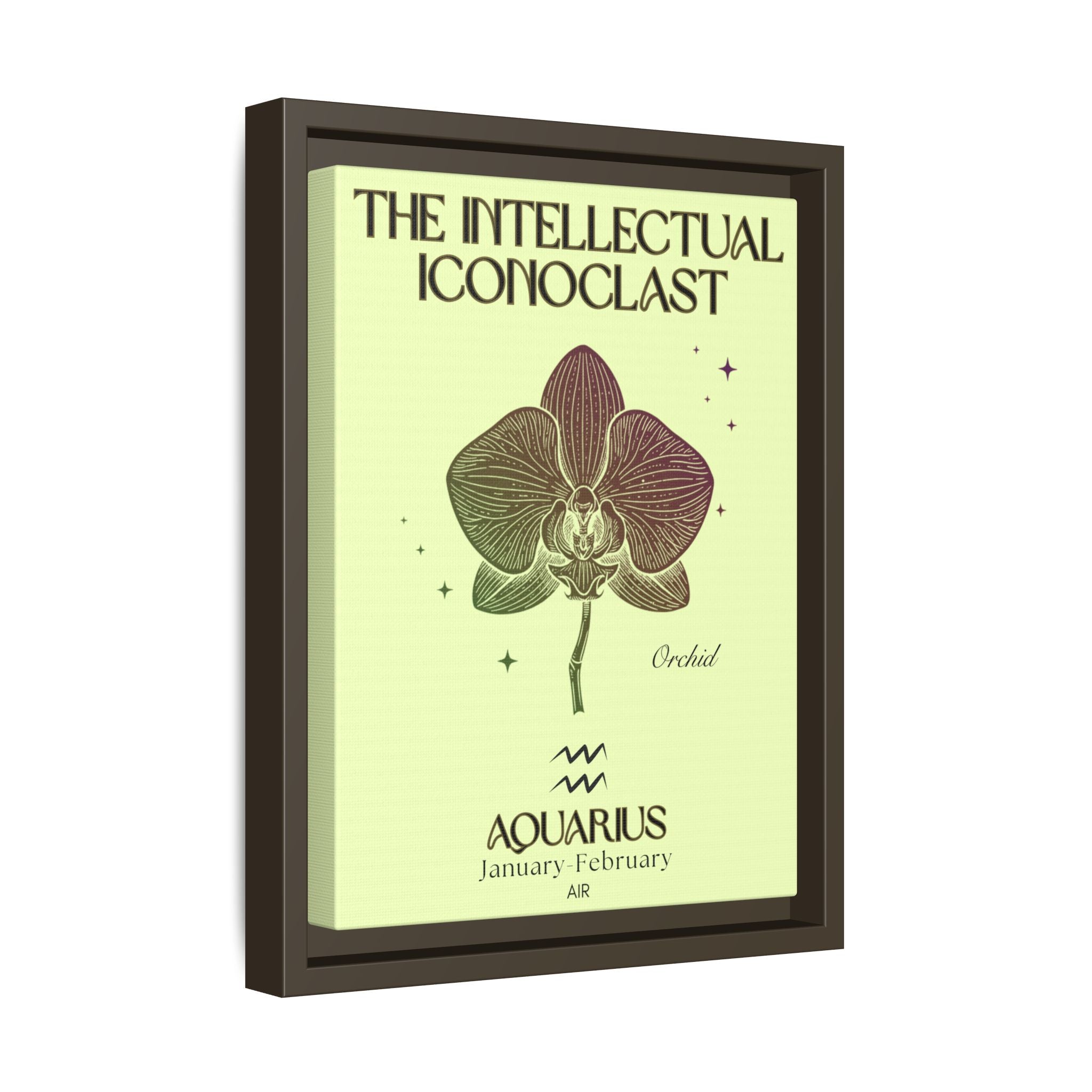 Aquarius The Intellectual Iconoclast Orchid Matte Canvas, Framed