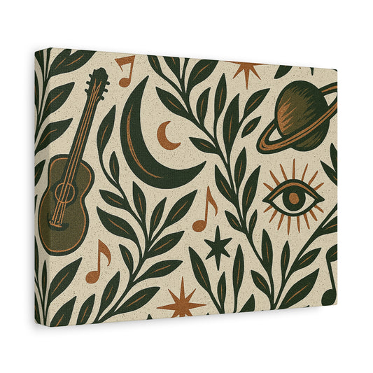 Celestial Soundscape Matte Canvas Wall Art for the Wild-Hearted