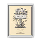 PAGE LN Vintage Botanical Sign Art Framed Matte Canvas Print