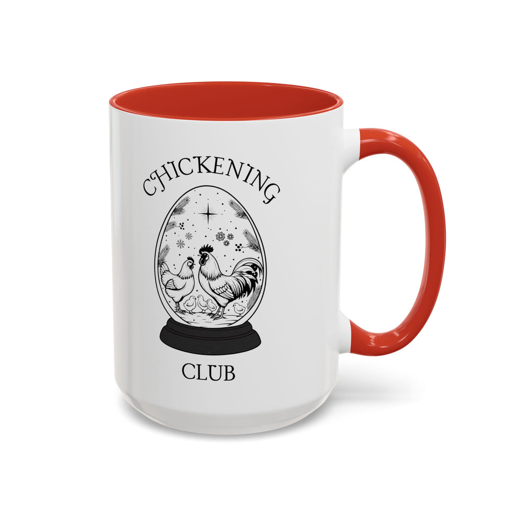 Chickening Club Winter Wonderland Snow Globe Ceramic Accent Mug