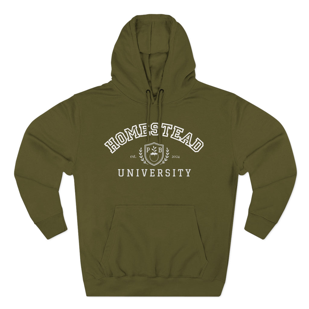 Homestead University Hoodie — Cozy Collegiate Fleece Pullover