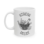Stress Relief Herbal Mortar and Pestle Ceramic Mug