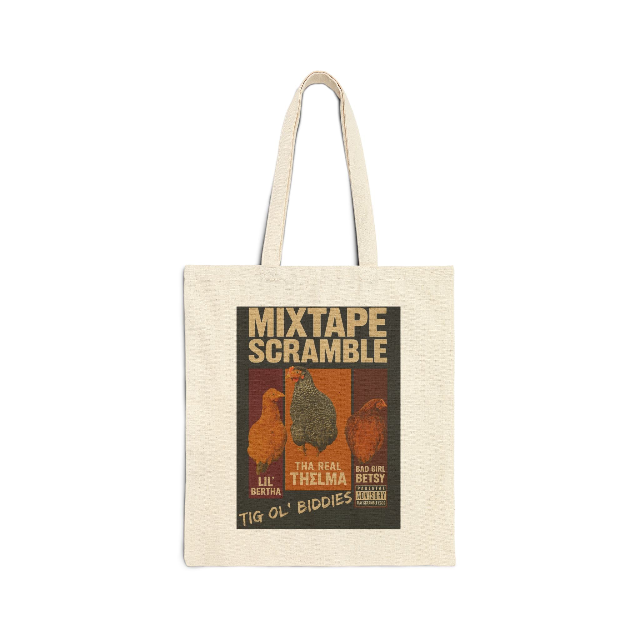 Vintage Mixtape Chicken Scramble Tote Bag