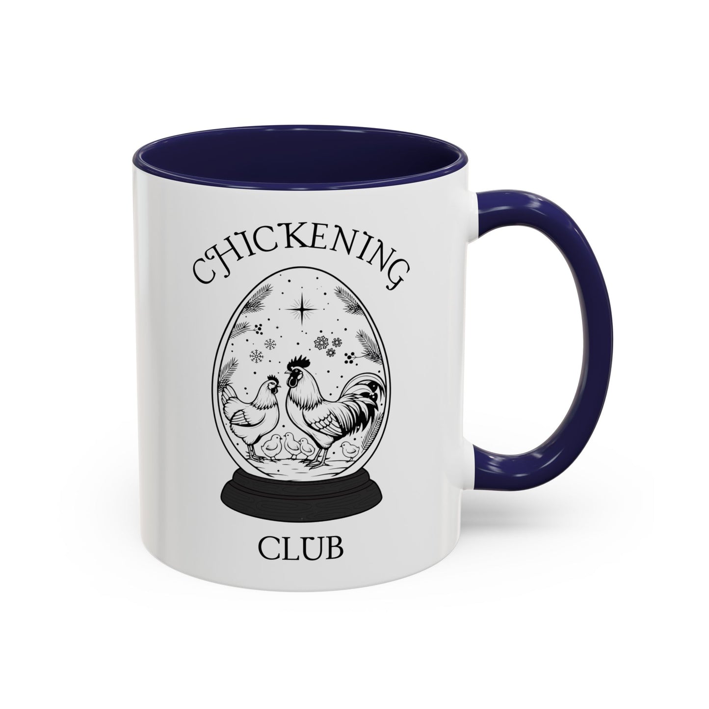Chickening Club Winter Wonderland Snow Globe Accent Mug