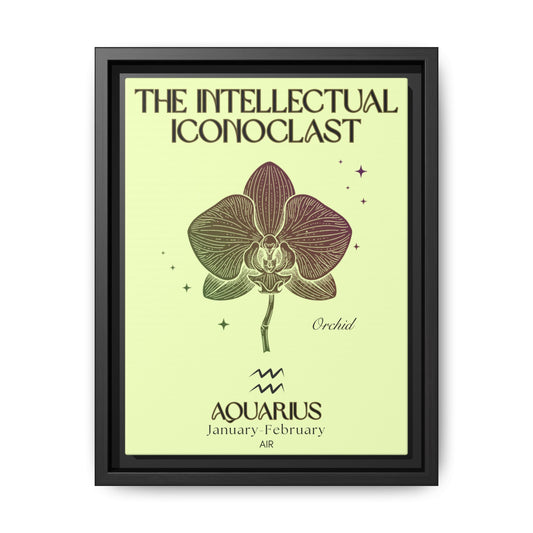 Aquarius The Intellectual Iconoclast Orchid Matte Canvas, Framed