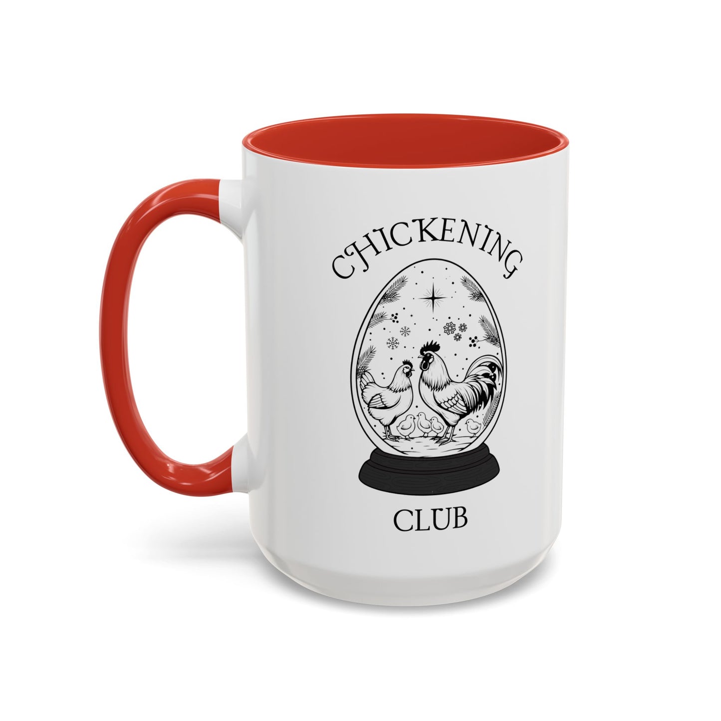 Chickening Club Winter Wonderland Snow Globe Accent Mug