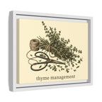 Thyme Management Kitchen Herb Framed Canvas Wall Art