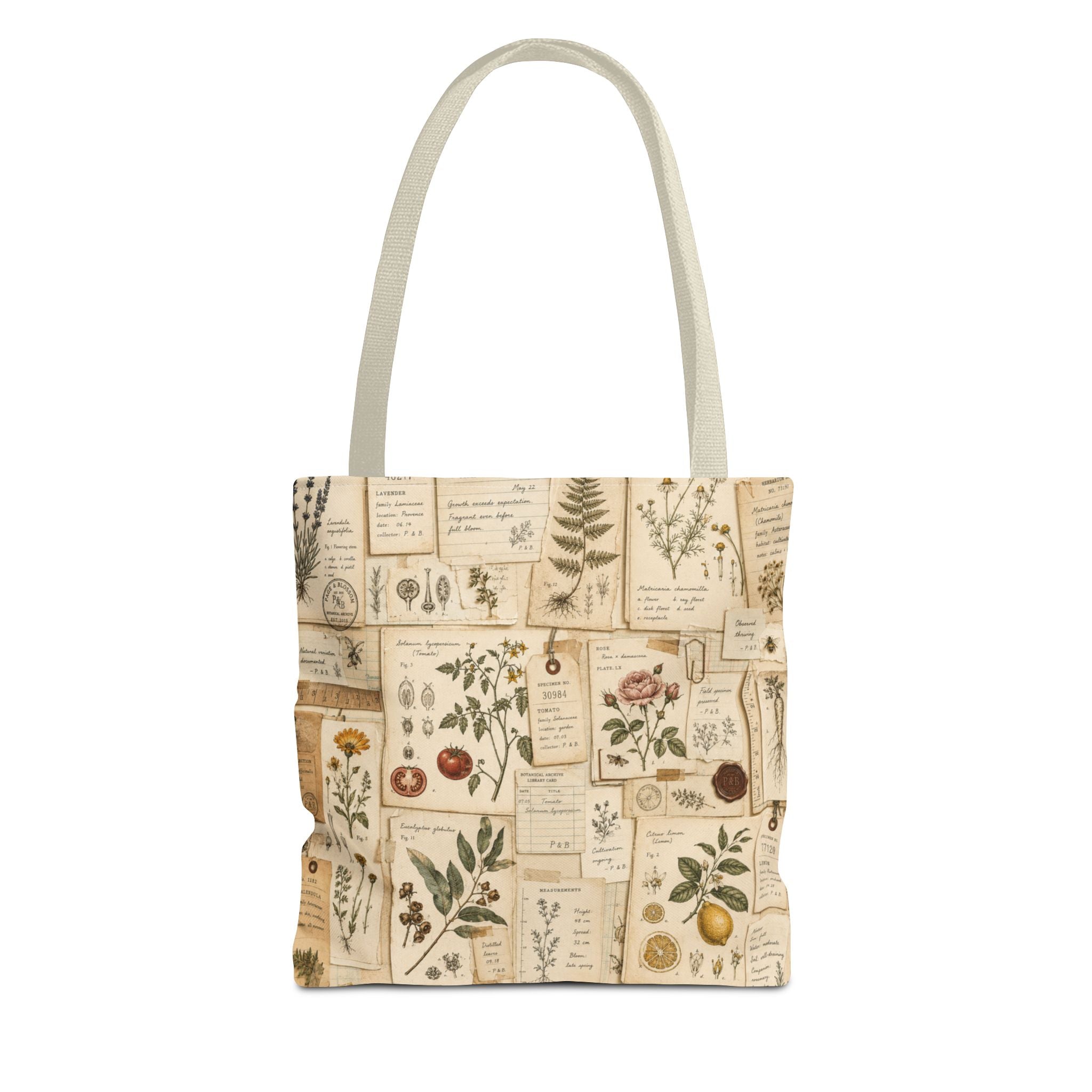 Vintage Botanical Studies Herbarium Tote Bag