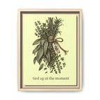 Tied Up at the Moment Kitchen Herb Matte Framed Canvas Wall Art