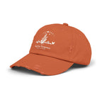 Tend Your Frequency: Adjust Accordingly Botanical Moon Phase Distressed Cap