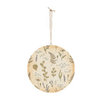 Field Guide Vintage Botanical Round Wood Sign
