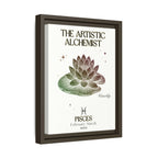 Pisces The Artistic Alchemist Waterlily Framed Matte Canvas