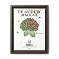 Libra The Aesthetic Advocate Hydrangea Framed Matte Canvas