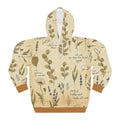 Field Guide Vintage Botanical Pattern Hoodie