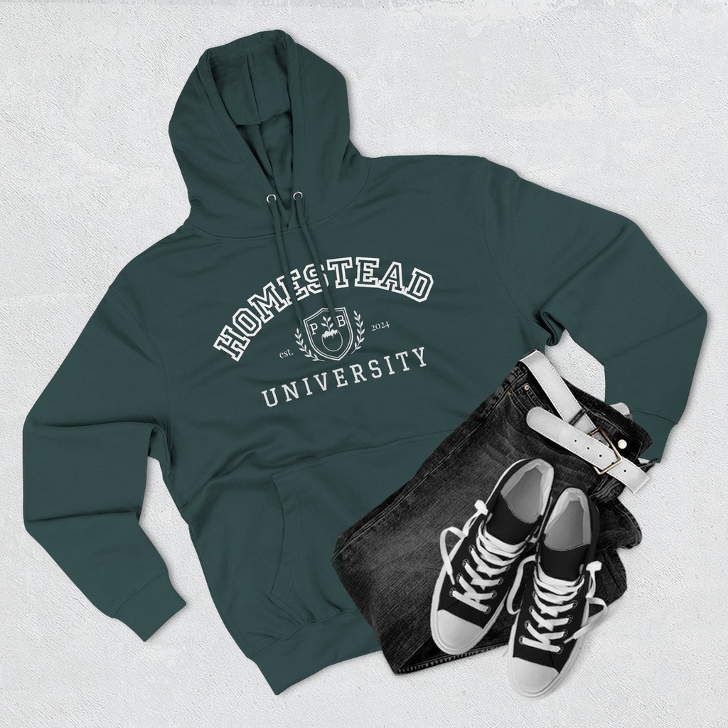 Homestead University Hoodie — Cozy Collegiate Fleece Pullover