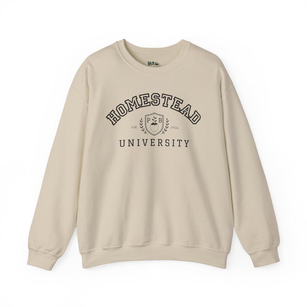 Homestead University Vintage Collegiate Campus Crewneck Sweatshirt
