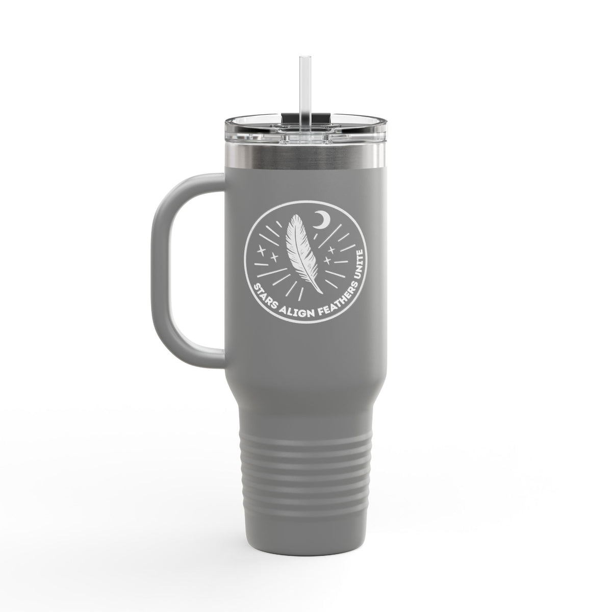Stars Align Feathers Unite Insulated Travel Mug