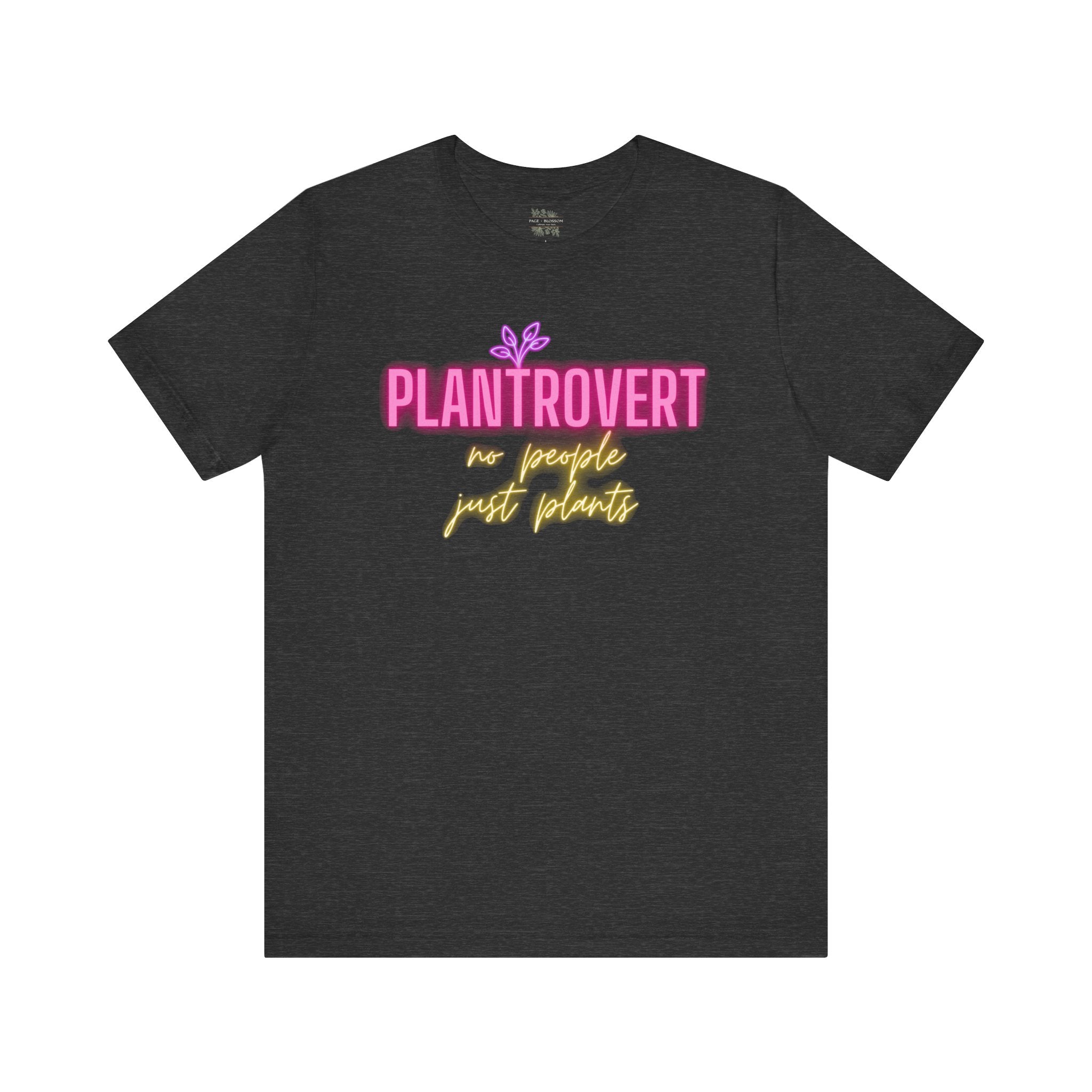 Plantrovert No People Just Plants Neon Tee