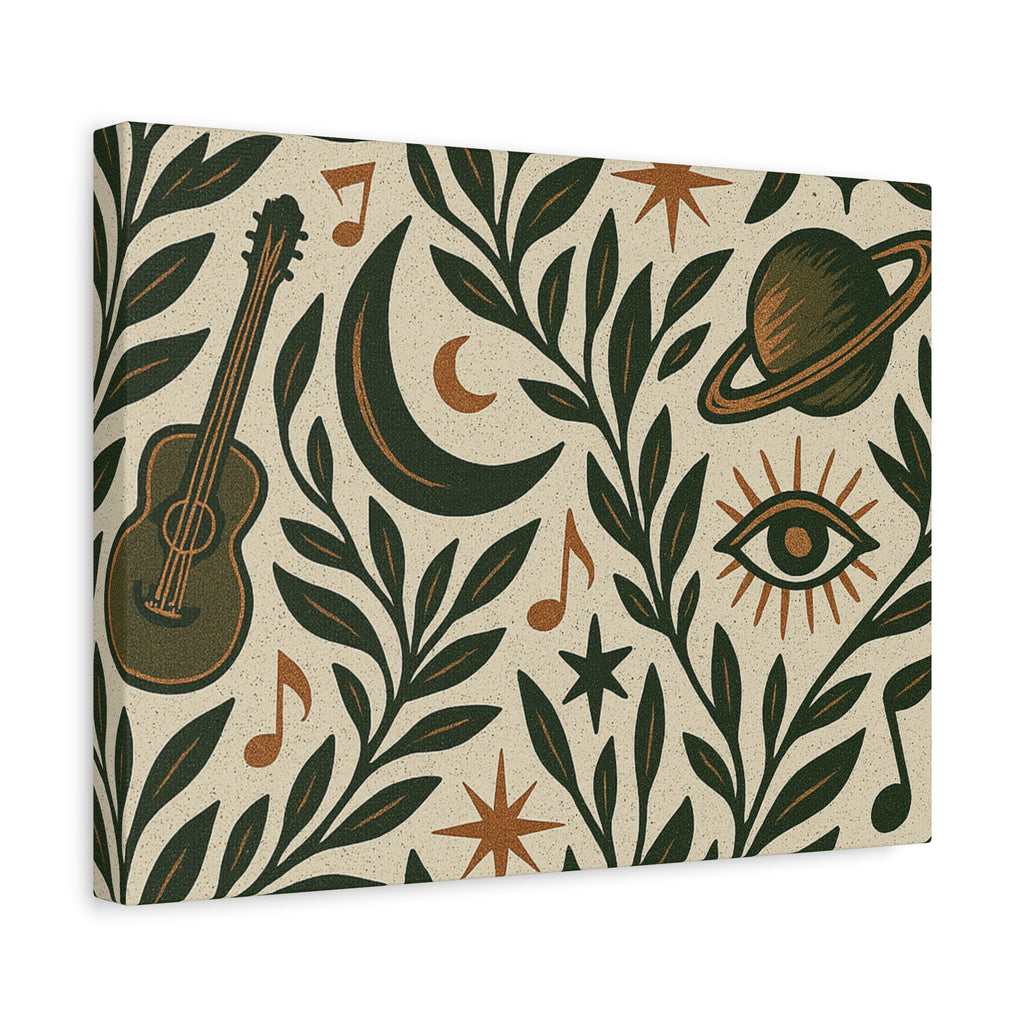 Celestial Soundscape Matte Canvas Wall Art for the Wild-Hearted