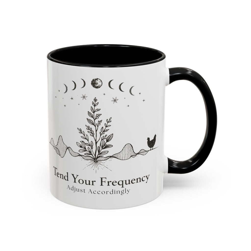 Tend Your Frequency: Adjust Accordingly Ceramic Accent Mug