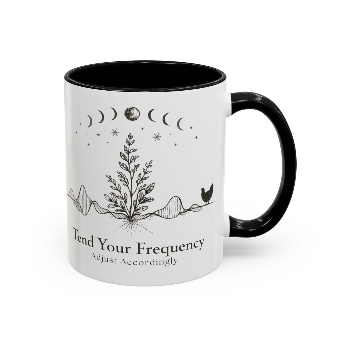 Tend Your Frequency: Adjust Accordingly Ceramic Accent Mug