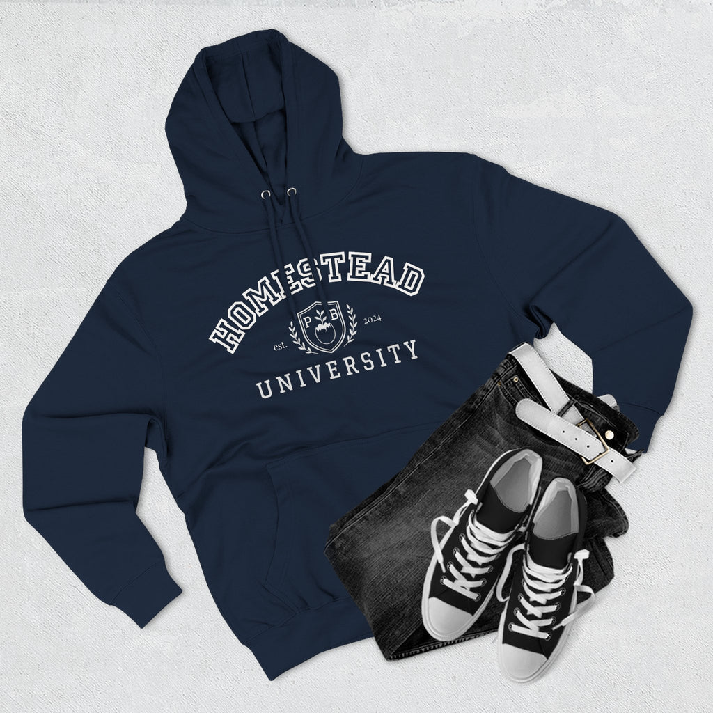 Homestead University Hoodie — Cozy Collegiate Fleece Pullover
