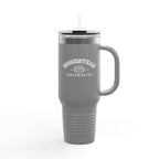 Homestead University Insulated Travel Mug – Large Stainless Tumbler with Straw