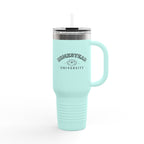 Homestead University 40oz Insulated Travel Mug – Large Stainless Tumbler with Straw