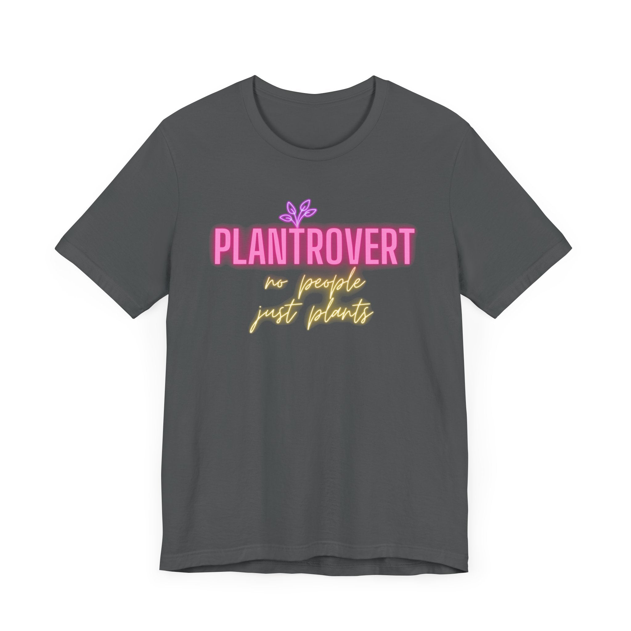 Plantrovert No People Just Plants Neon Unisex Jersey T-shirt