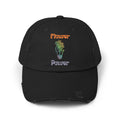 Flower Power Distressed Cap