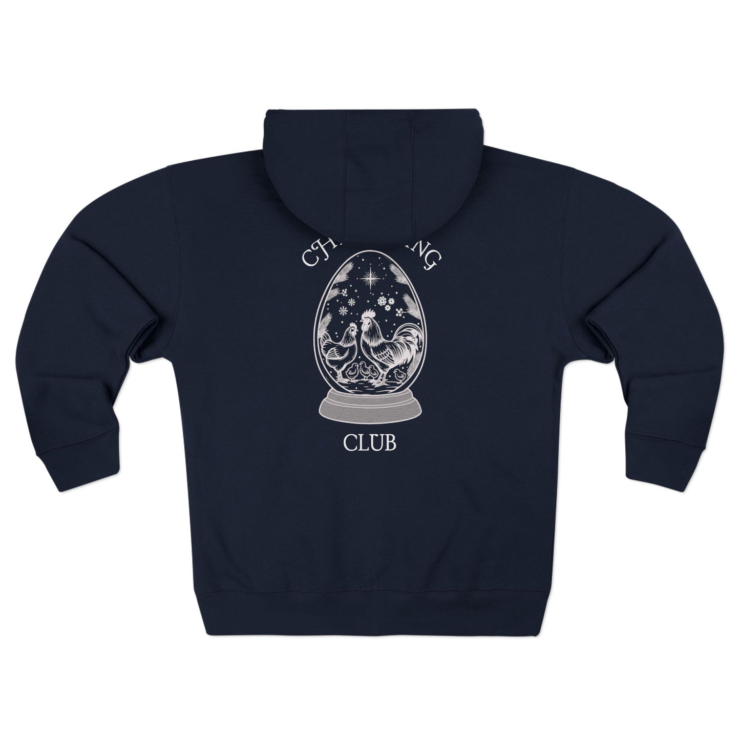 Chickening Club Winter Wonderland Snow Globe Zip Hoodie