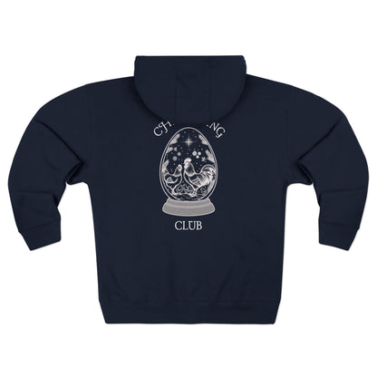 Chickening Club Winter Wonderland Snow Globe Zip Hoodie