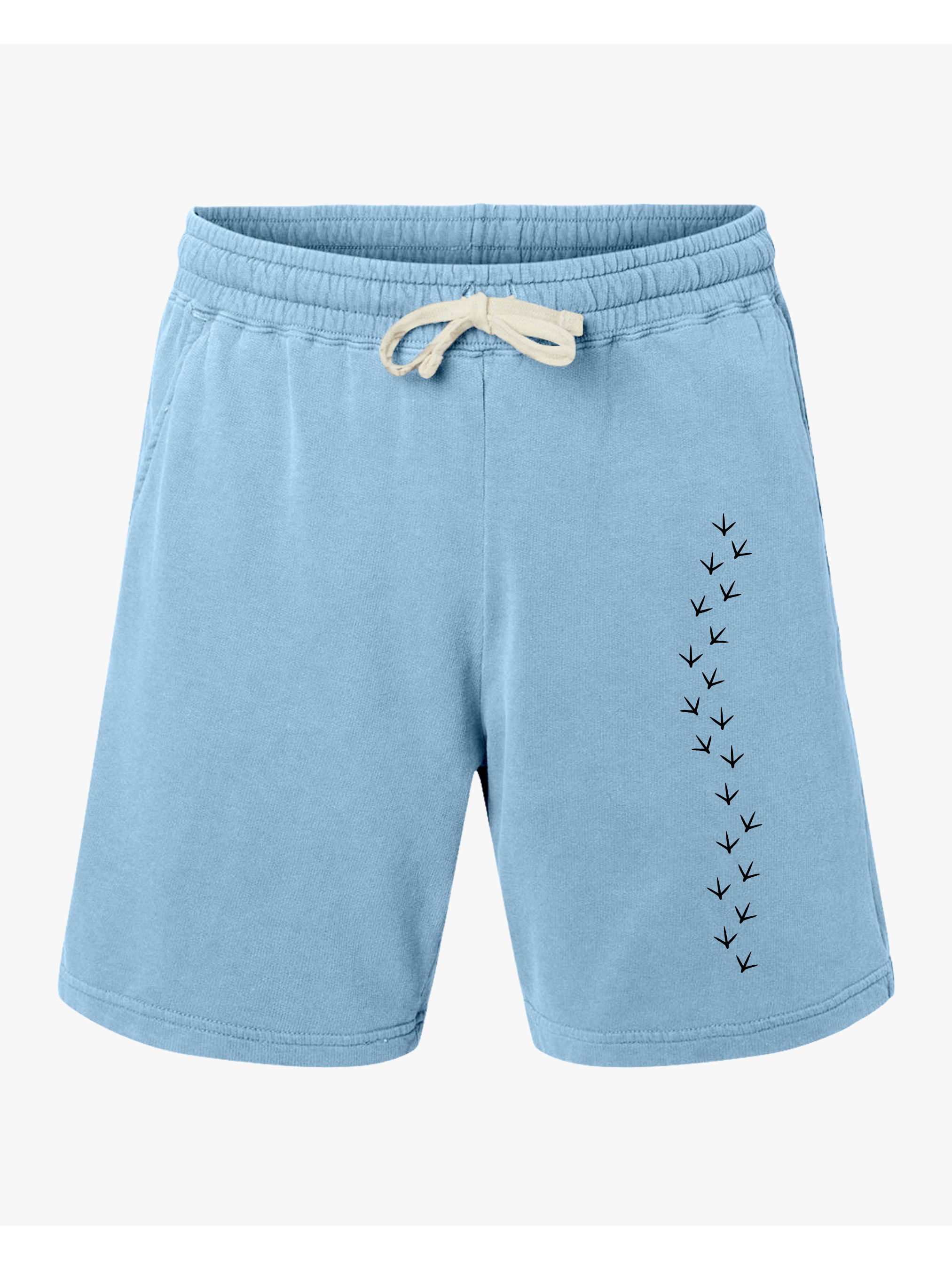 Chicken Footprint Strut Shorts for Free-Range Living