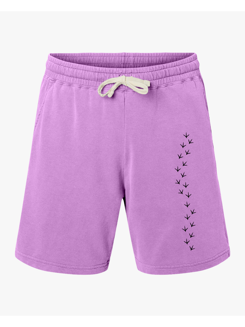 Chicken Footprint Strut Shorts for Free-Range Living