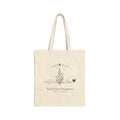 Tend Your Frequency: Adjust Accordingly Moon Phase Botanical Canvas Tote Bag