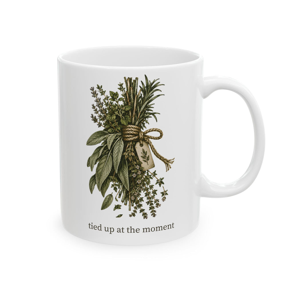 Tied Up at the Moment Herb Bundle Ceramic Mug