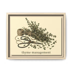 Thyme Management Kitchen Herb Framed Canvas Wall Art