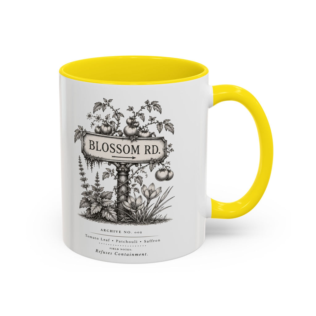 BLOSSOM RD Vintage Botanical Ceramic Accent Mug