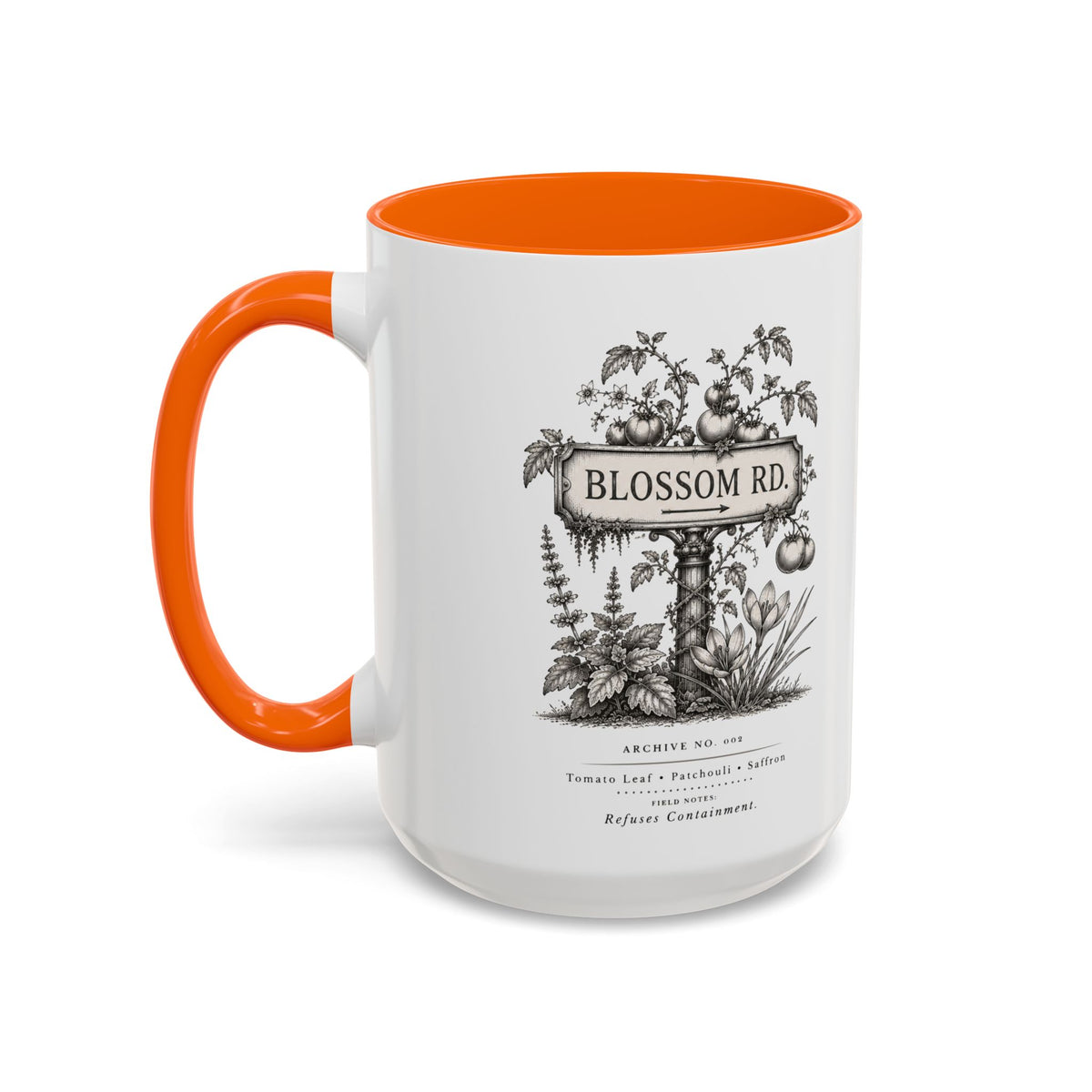 BLOSSOM RD Vintage Botanical Ceramic Accent Mug
