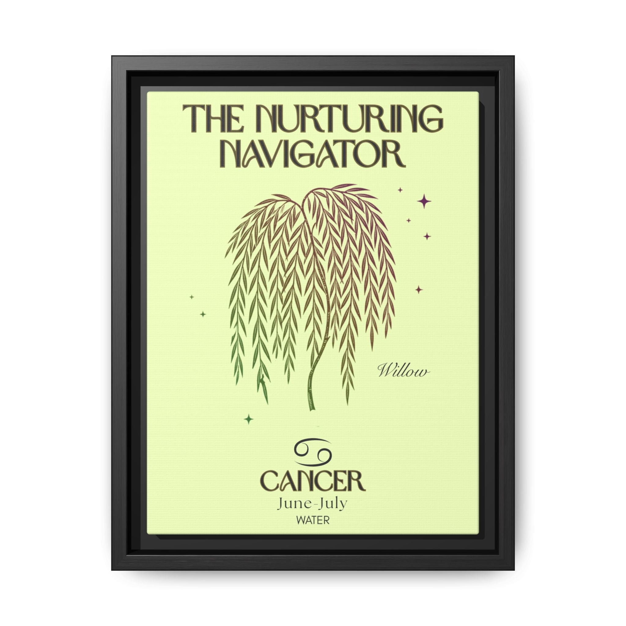 Cancer The Nurturing Navigator Willow Matte Canvas, Framed