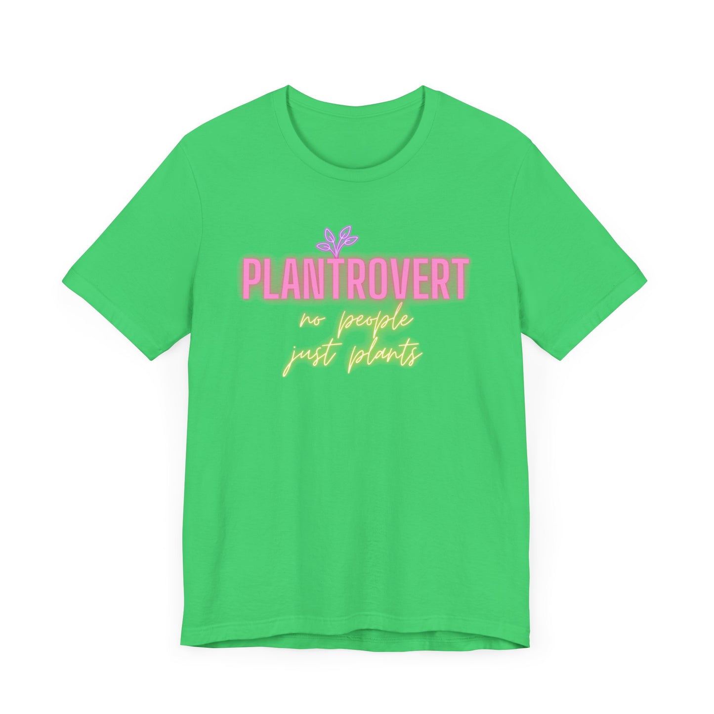 Plantrovert No People Just Plants Neon Unisex Jersey T-shirt