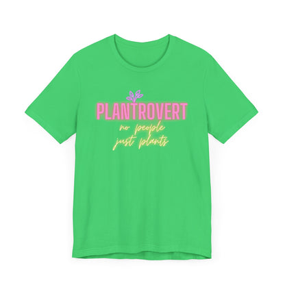 Plantrovert No People Just Plants Neon Unisex Jersey T-shirt