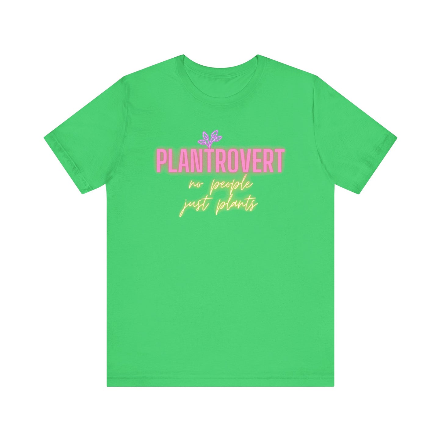 Plantrovert No People Just Plants Neon Unisex Jersey T-shirt