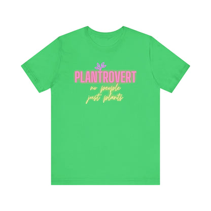 Plantrovert No People Just Plants Neon Unisex Jersey T-shirt