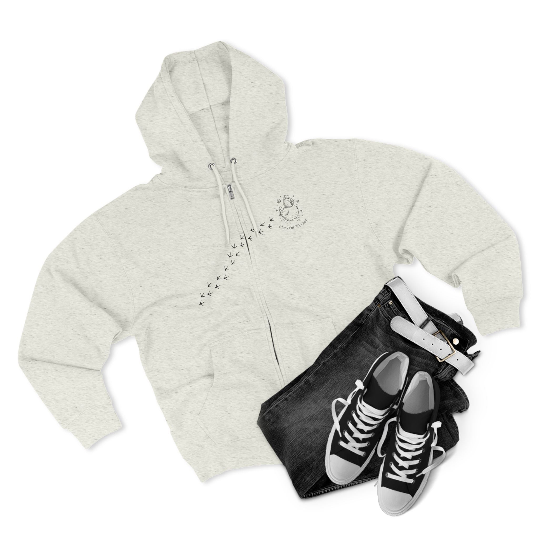 Chickening Club Winter Wonderland Snow Globe Zip Hoodie