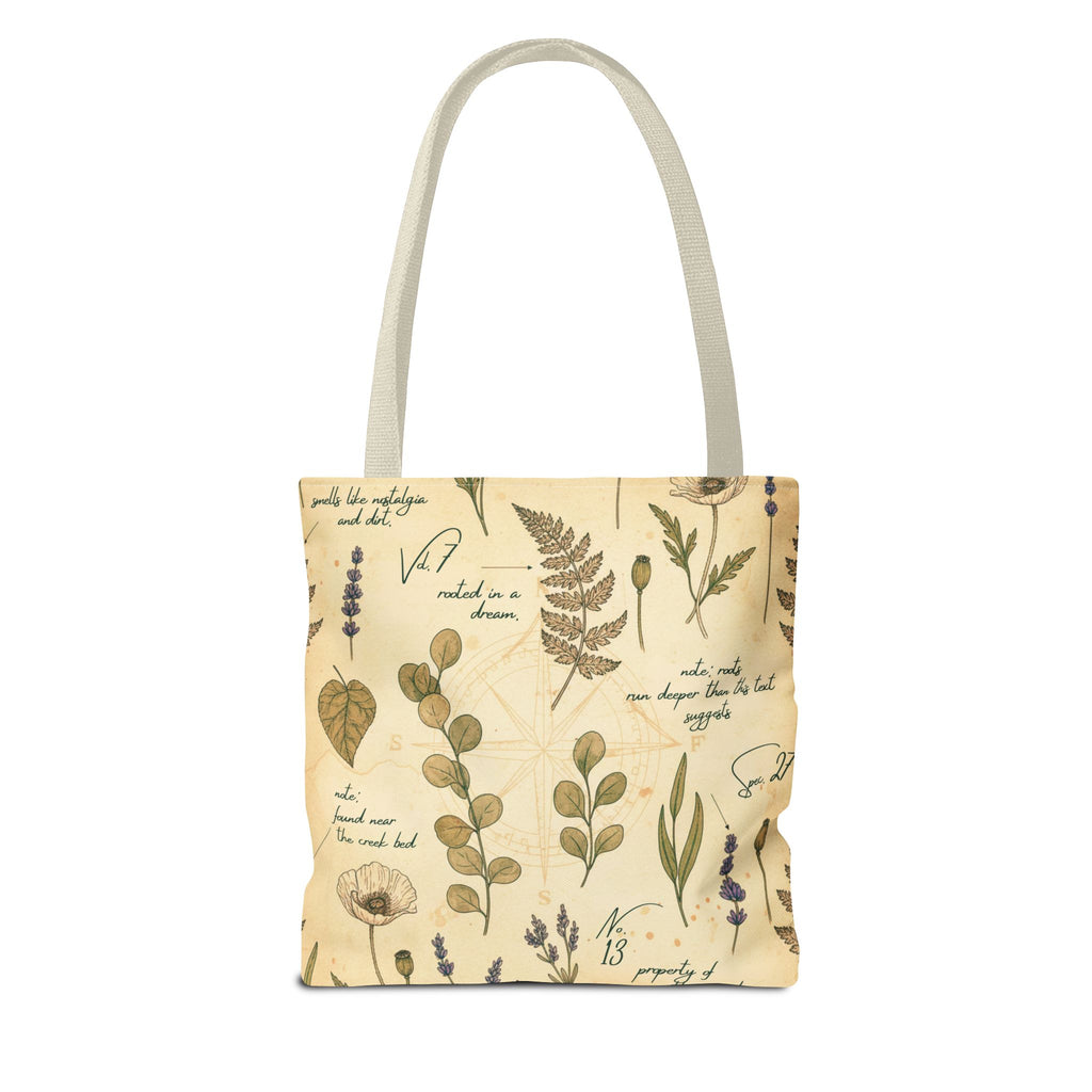 Field Guide Vintage Botanical Sketch Tote Bag