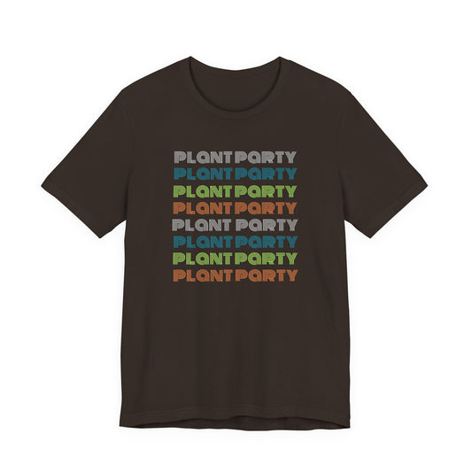 Plant Party Retro Unisex Short Sleeve Tee
