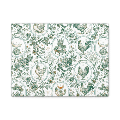 Botanical Coop Toile Canvas Art