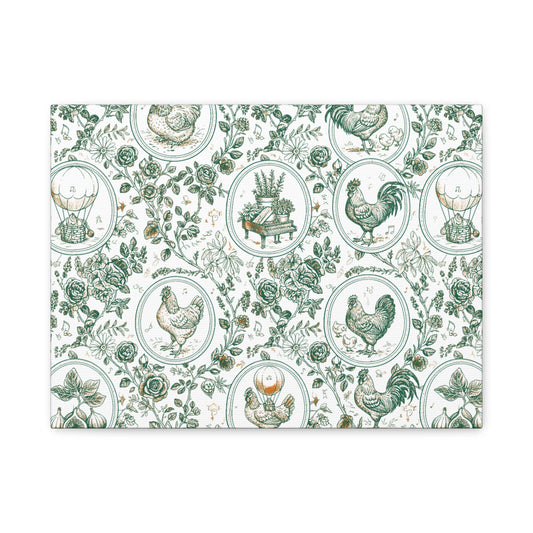 Botanical Coop Toile Canvas Art